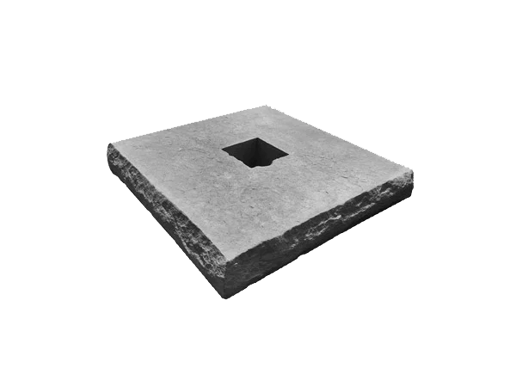 Sandstone-Pier-Cap-with-4-In-Post-Hole