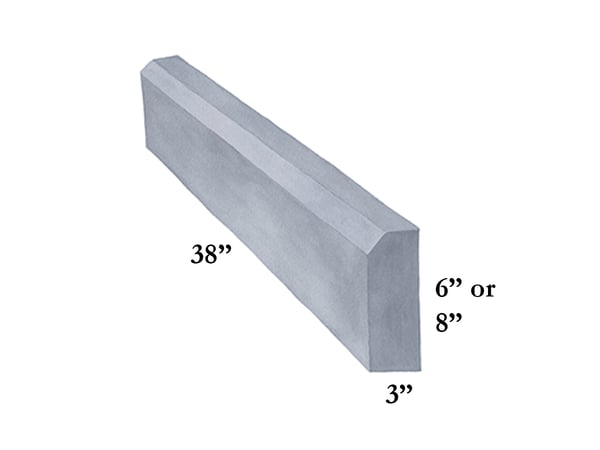 Siota Beveled Water Table Drawing w Dimensions