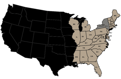 US Map Footprint Announcement filled in